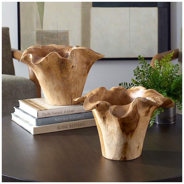Image 4 Uttermost Teak Flow Natural Indoor-Outdoor Bowl more views
