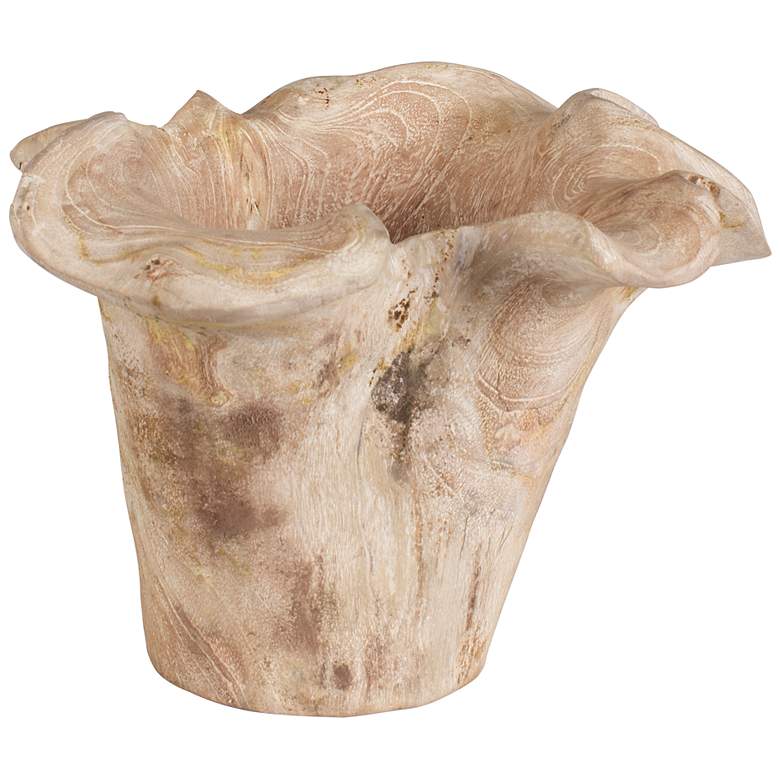 Image 4 Uttermost Teak Flow White Wash Indoor-Outdoor Bowl more views