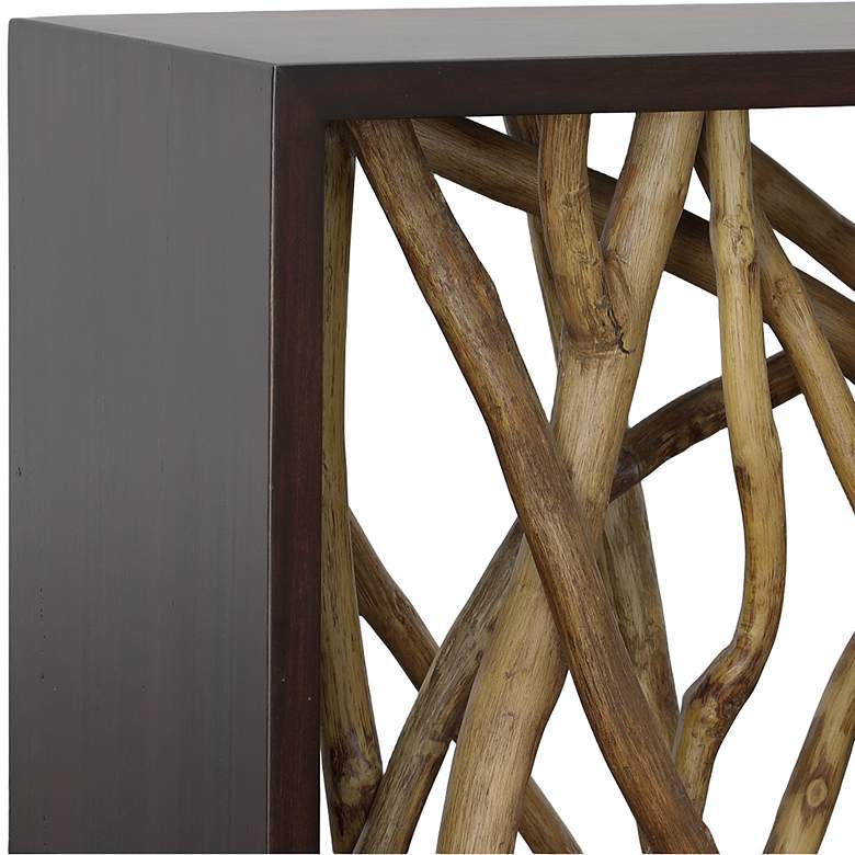 Image 5 Uttermost Teak Maze 54" Wide Walnut Wood Console Table more views