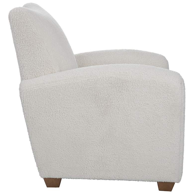 Image 4 Uttermost Teddy Off-White Faux Shearling Accent Chair more views