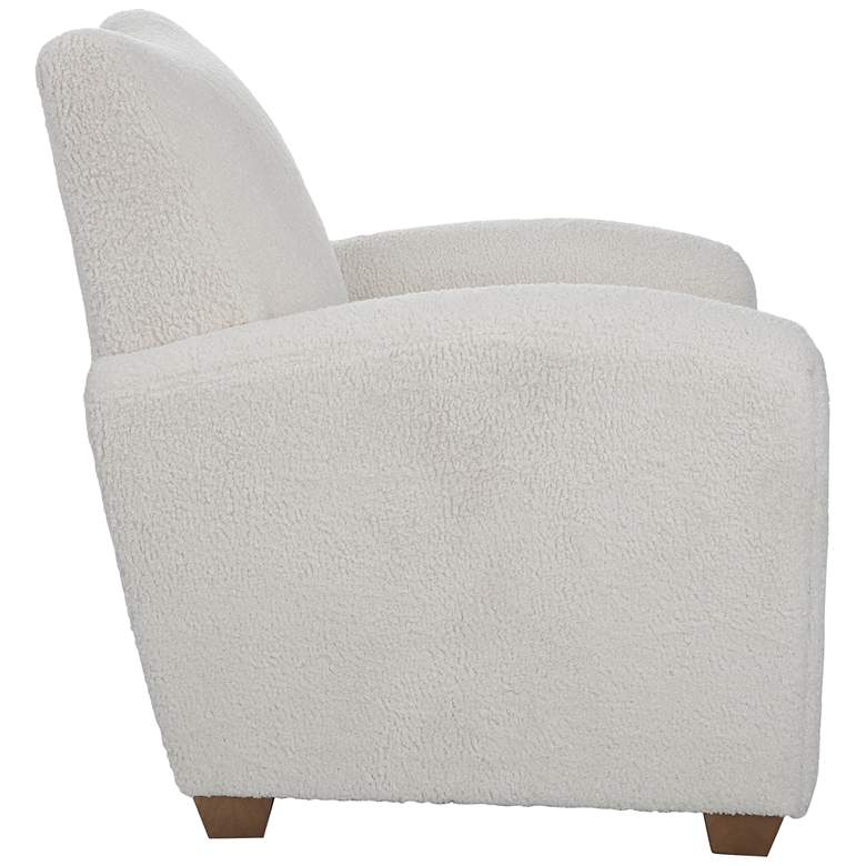 Image 5 Uttermost Teddy Off-White Faux Shearling Accent Chair more views