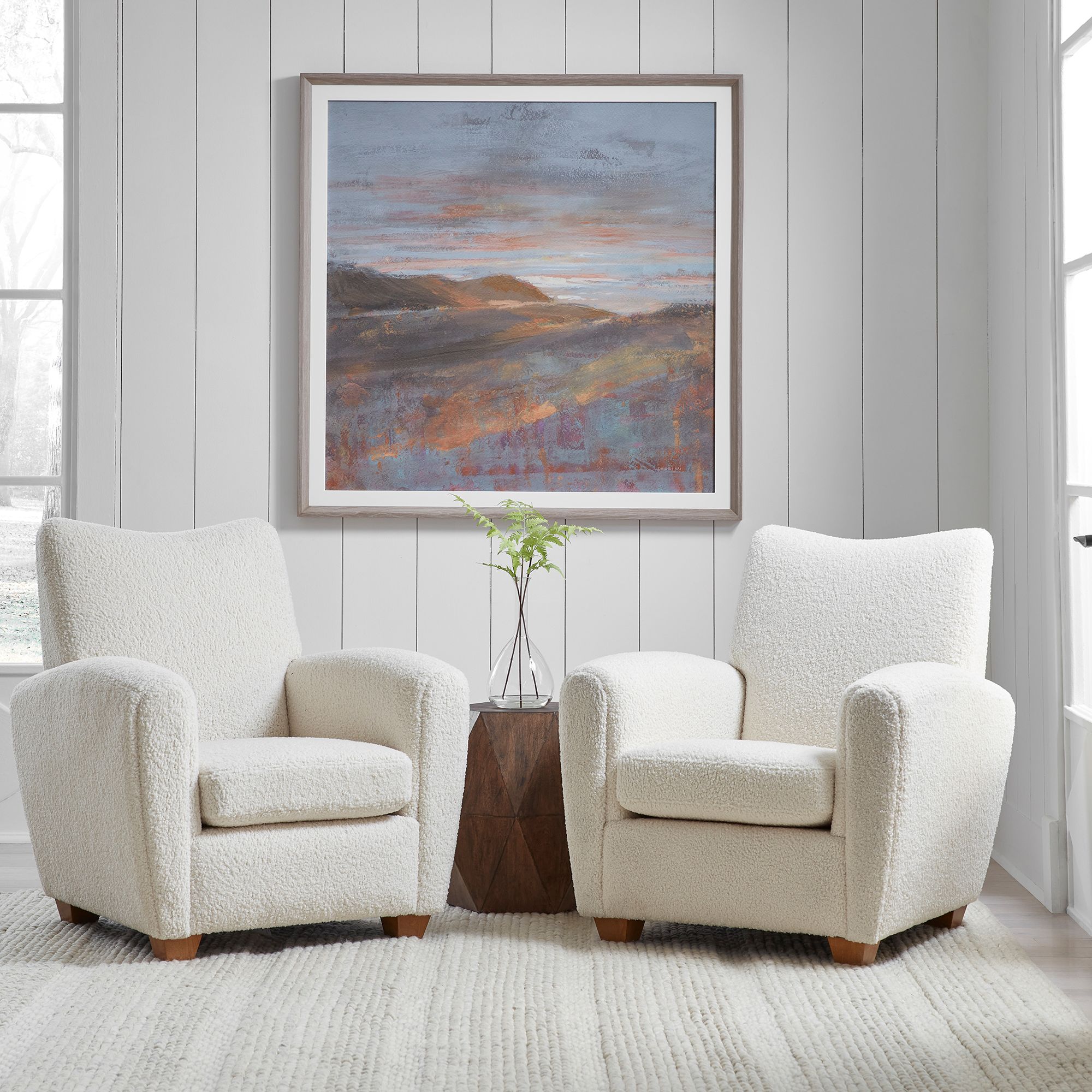 Uttermost Teddy Off-White Faux Shearling Accent Chair