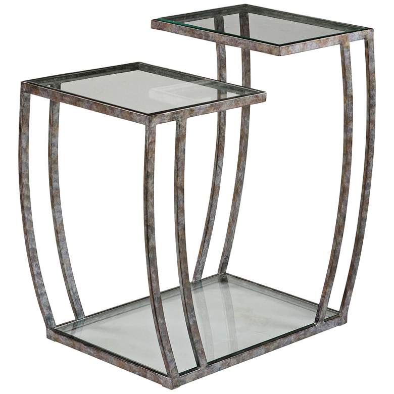 Image 1 Uttermost Teeranie Burnished Silver Accent Table