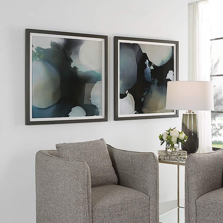 Image 4 Uttermost Telescopic 34" Square 2-Piece Framed Wall Art Set more views