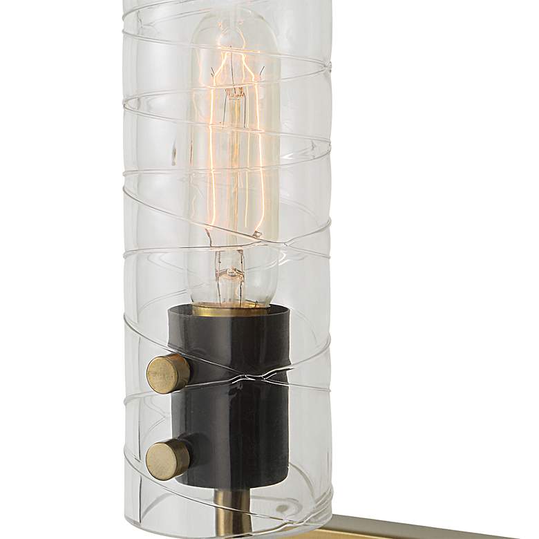 Image 5 Uttermost Telesto 22" High Antique Brass Black Wall Sconce more views