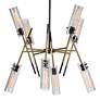 5_Uttermost Telesto 32"W Brass and Black 8-Light Pendant Light more views