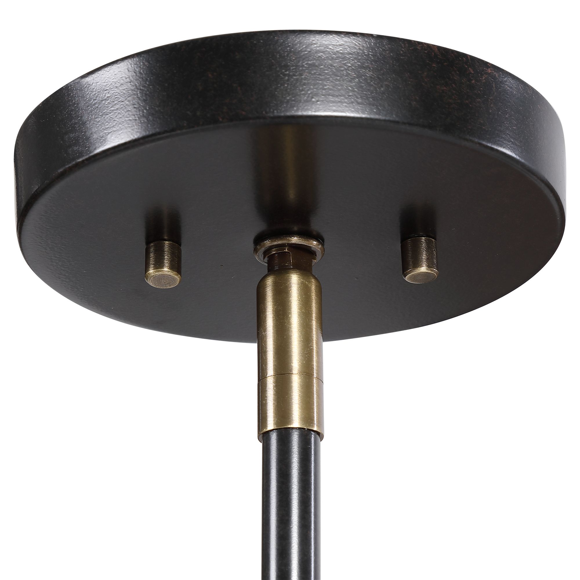 Uttermost Telesto 32"W Brass and Black 8-Light Pendant Light