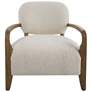 Uttermost Telluride 29 1/2" H White and Oak Accent Chair