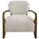 Uttermost Telluride 29 1/2" H White and Oak Accent Chair