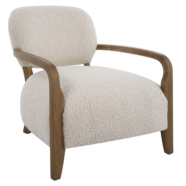 Image 5 Uttermost Telluride 29 1/2" H White and Oak Accent Chair more views