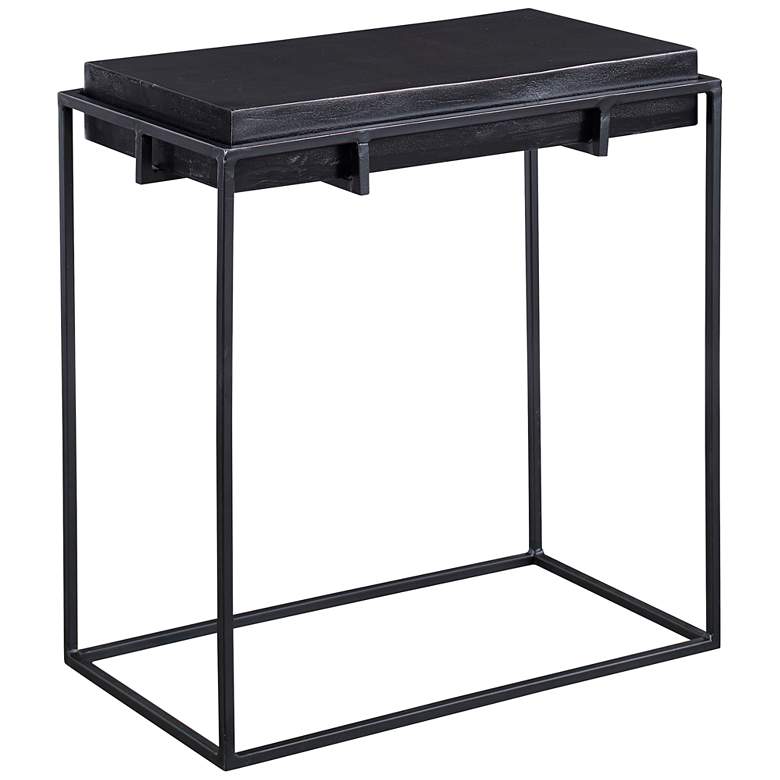 Image 2 Uttermost Telone 22" Wide Dark Oxidized Black Side Table