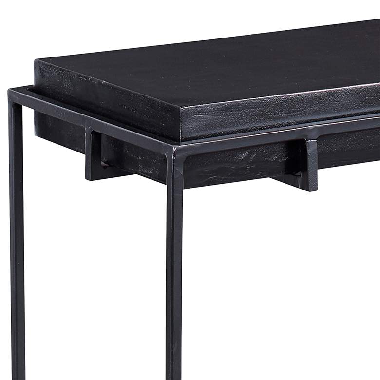 Image 3 Uttermost Telone 22" Wide Dark Oxidized Black Side Table more views