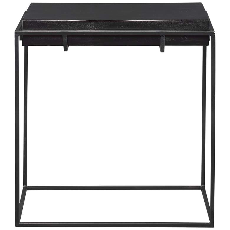 Image 5 Uttermost Telone 22 inch Wide Dark Oxidized Black Side Table more views