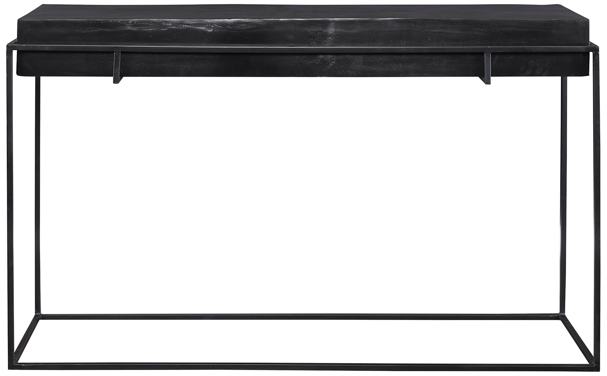 Uttermost Telone 55" Wide Dark Oxidized Black Console Table Image 2