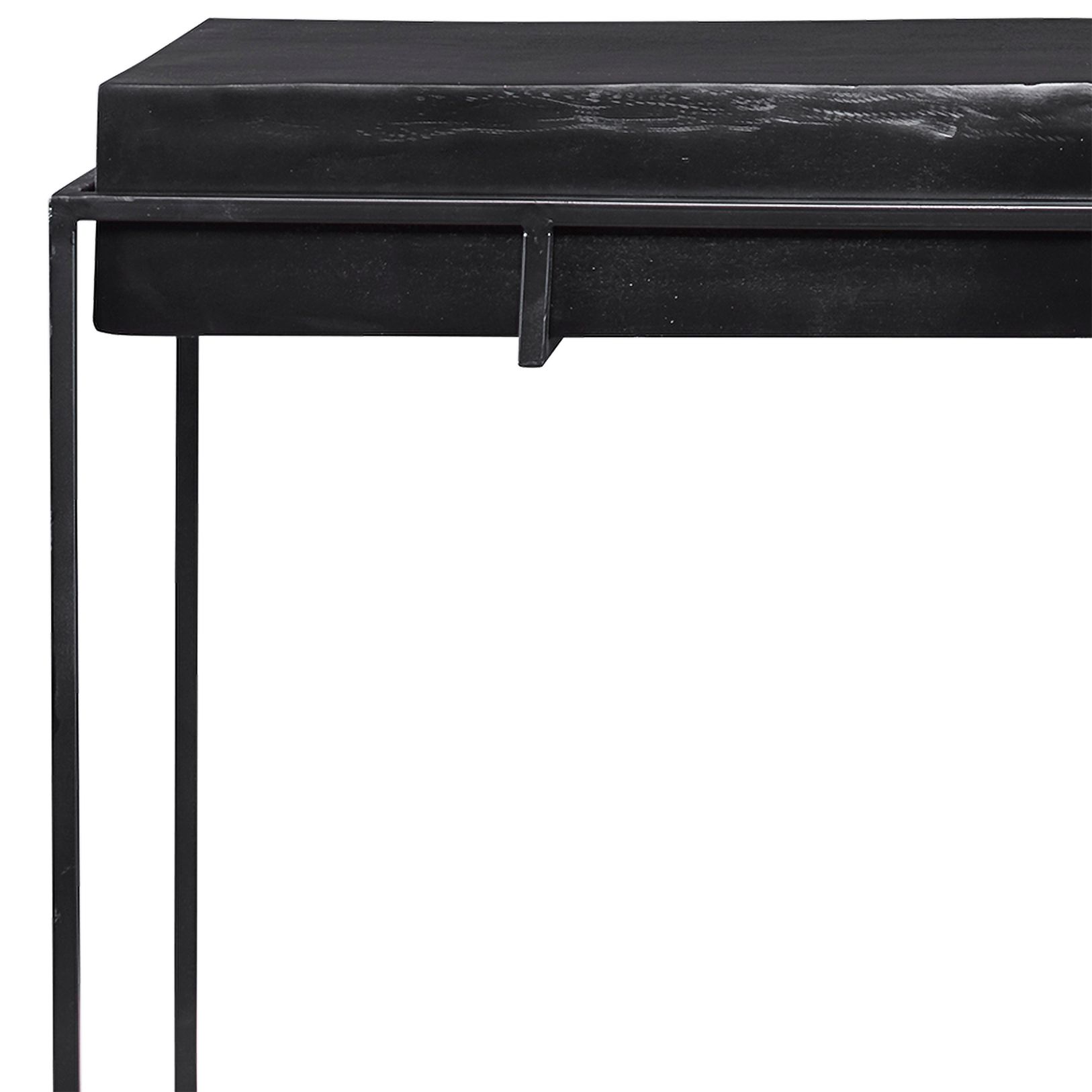 Uttermost Telone 55" Wide Dark Oxidized Black Console Table Image 3