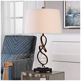 Image3 of Uttermost Tenley 27 1/4" Oil-Rubbed Bronze Hand-Twisted Table Lamp more views