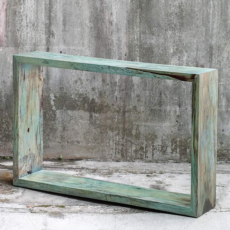Image 1 Uttermost Teo 51 1/2"W Caribbean Blue-Green Console Table