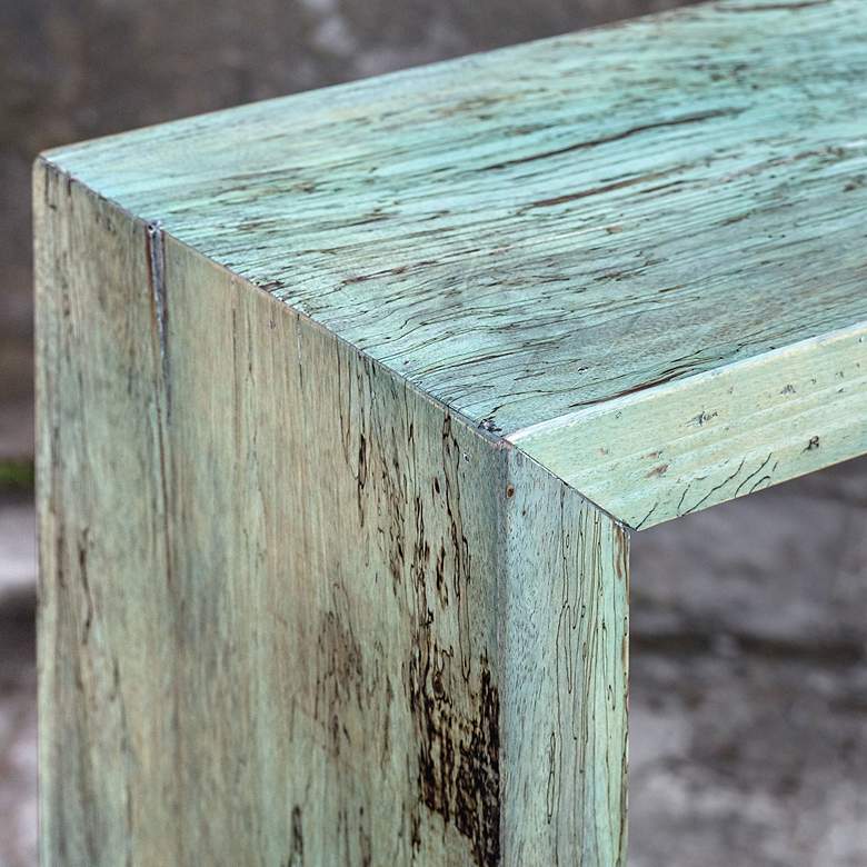 Image 4 Uttermost Teo 51 1/2"W Caribbean Blue-Green Console Table more views