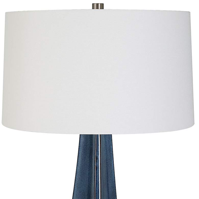 Image 4 Uttermost Teramo Distressed Blue Ceramic Table Lamp more views