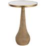 2_Uttermost Terra 16"W Antique Brass and Rattan Accent Table