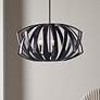 1_Uttermost Thales 22"W Matte Black Geometric 3-Light Pendant