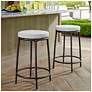2_Uttermost Thayer 26" Java Cast Aluminum Indoor-Outdoor Counter Stool more views