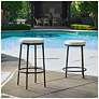 3_Uttermost Thayer 26" Java Cast Aluminum Indoor-Outdoor Counter Stool more views