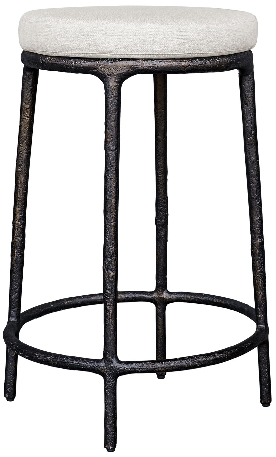 Image 4 Uttermost Thayer 26" Java Cast Aluminum Indoor-Outdoor Counter Stool more views