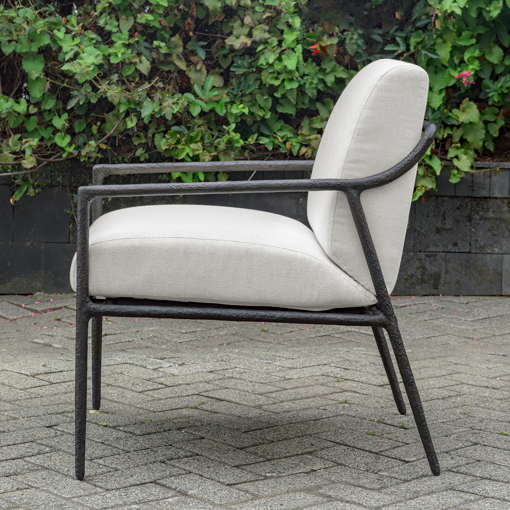 Uttermost Thayer Java Metal Outdoor Lounge Chair with Cushion