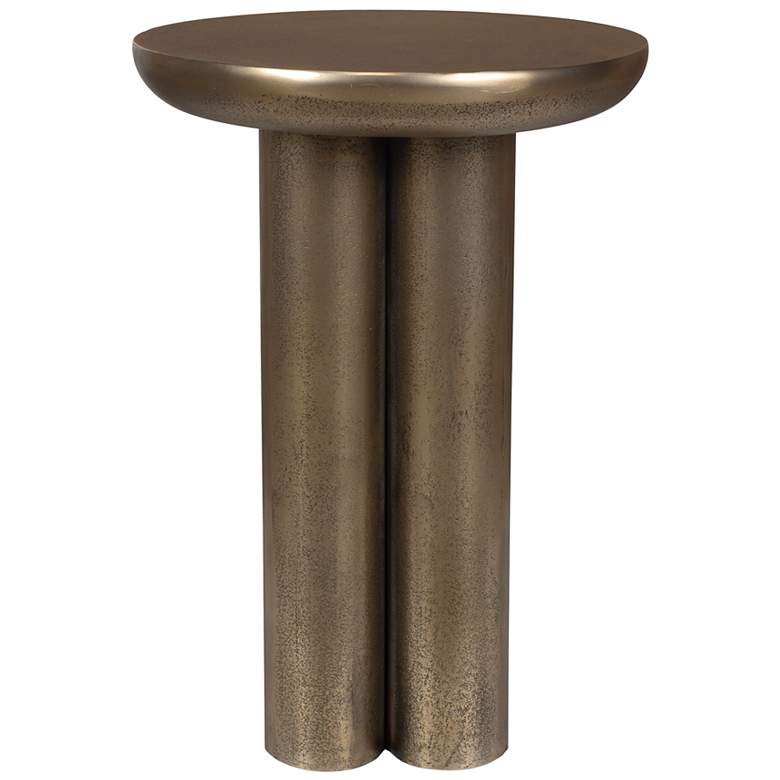 Image 2 Uttermost Thorp 22" H x 15" W Brass Aluminum Outdoor Accent Table