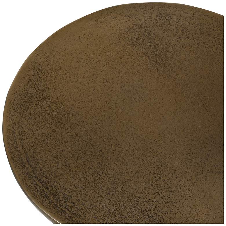 Image 6 Uttermost Thorp 22" H x 15" W Brass Aluminum Outdoor Accent Table more views