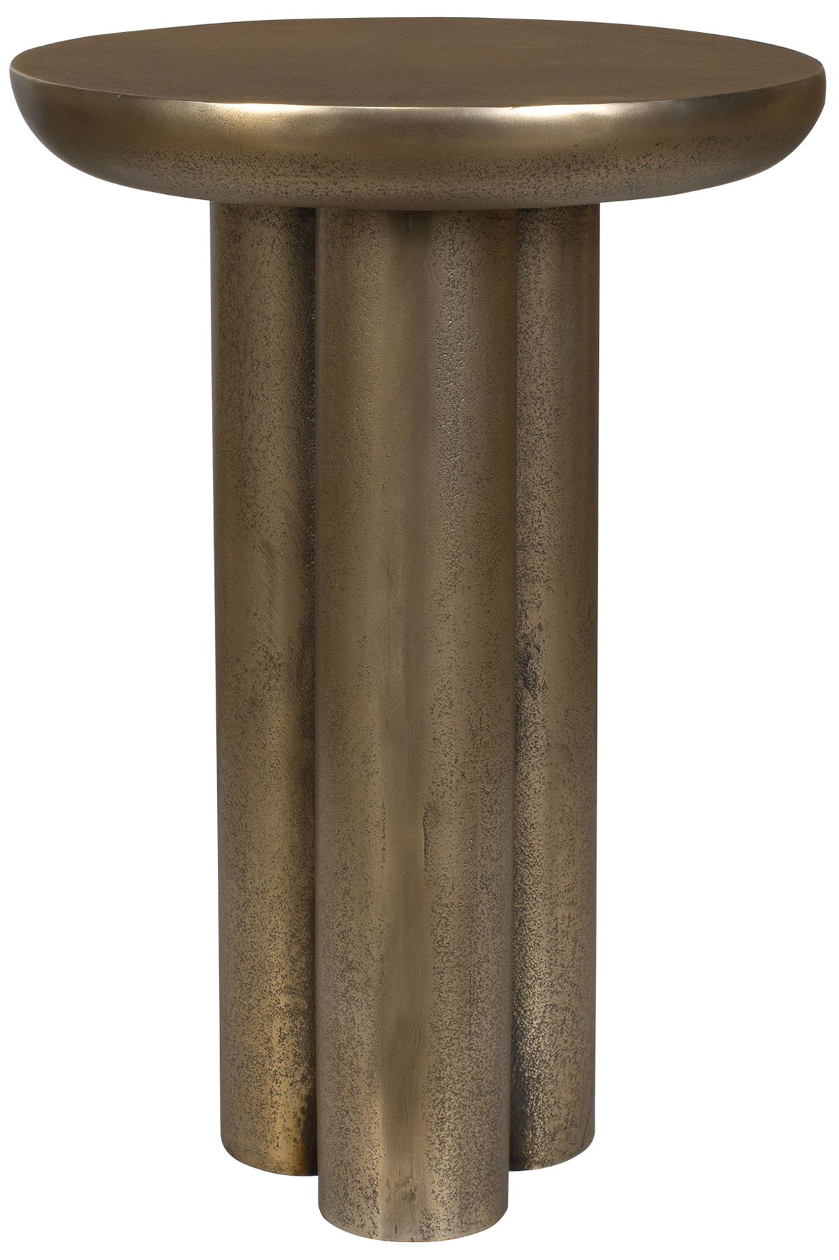 Image 5 Uttermost Thorp 22" H x 15" W Brass Aluminum Outdoor Accent Table more views
