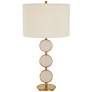 Uttermost Three Rings Brushed Brass Alabaster Table Lamp