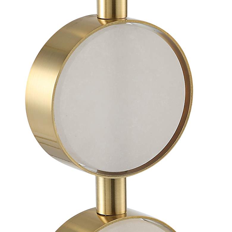 Image 5 Uttermost Three Rings Brushed Brass Alabaster Table Lamp more views