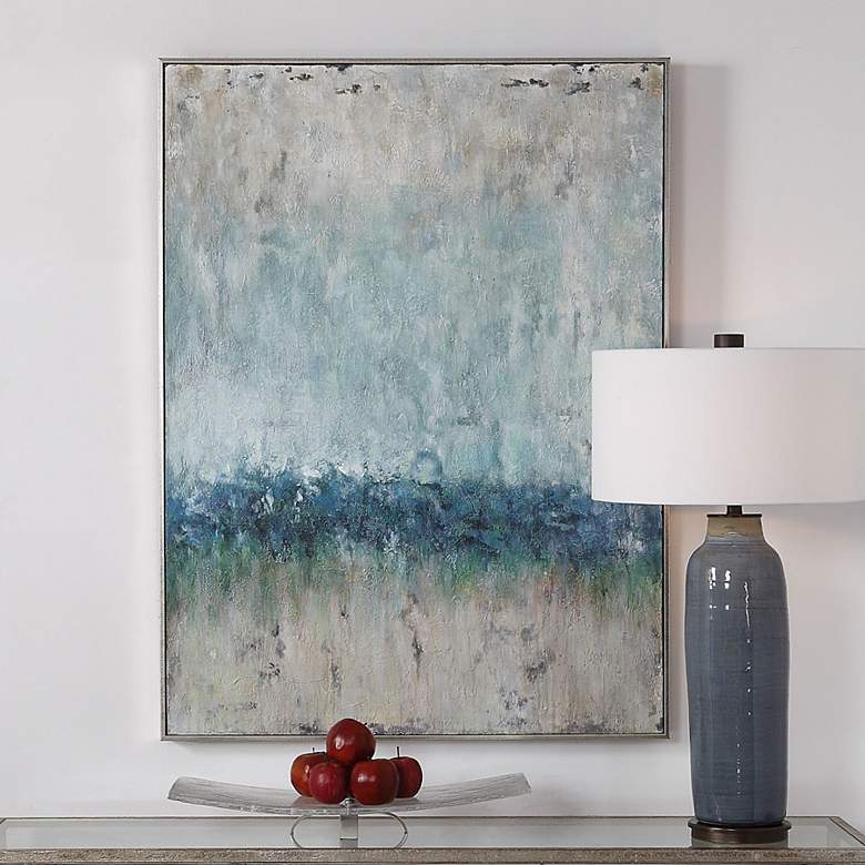 Image 1 Uttermost Tidal Wave 47" High Framed Canvas Wall Art