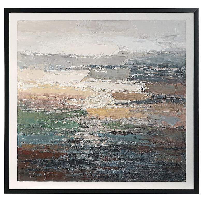 Image 1 Uttermost Tides 49" Square Framed Canvas Wall Art