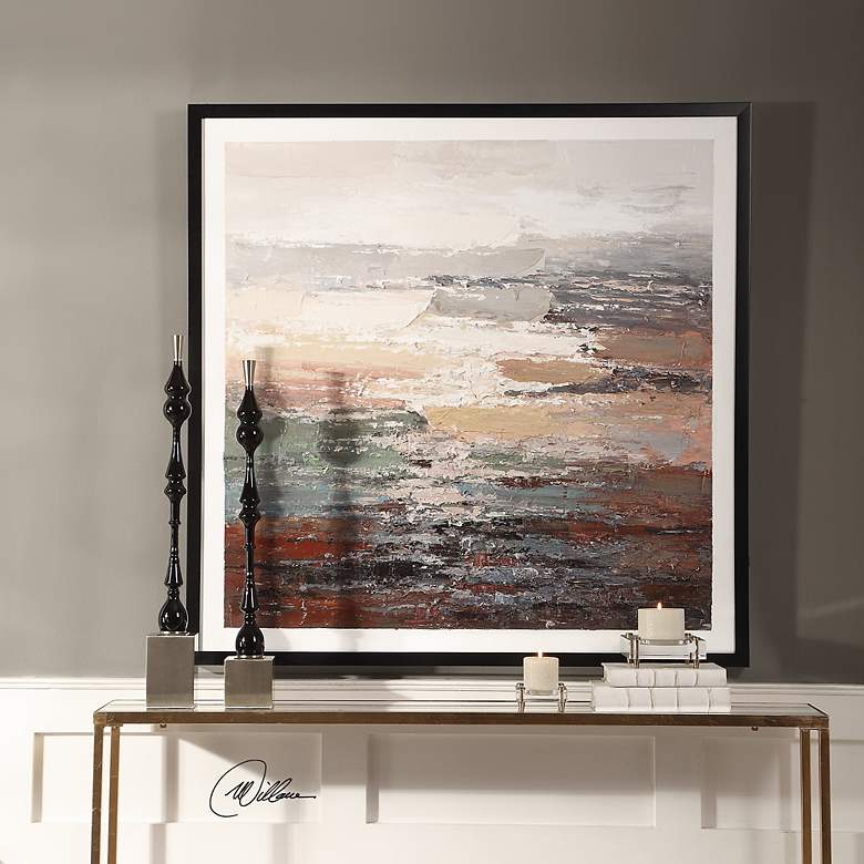 Image 5 Uttermost Tides 49" Square Framed Canvas Wall Art more views
