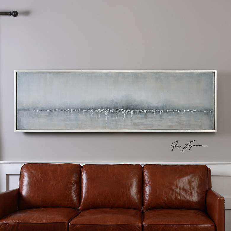 Image 1 Uttermost Tides Edge 71 1/4" Wide Framed Canvas Wall Art