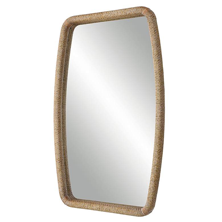 Image 4 Uttermost Tiki Woven Rattan 23 3/4" x 36 1/4" Wall Mirror more views
