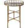 Uttermost Tilly 19 1/2" Wide Mirrored Bright Gold Leaf Accent Table