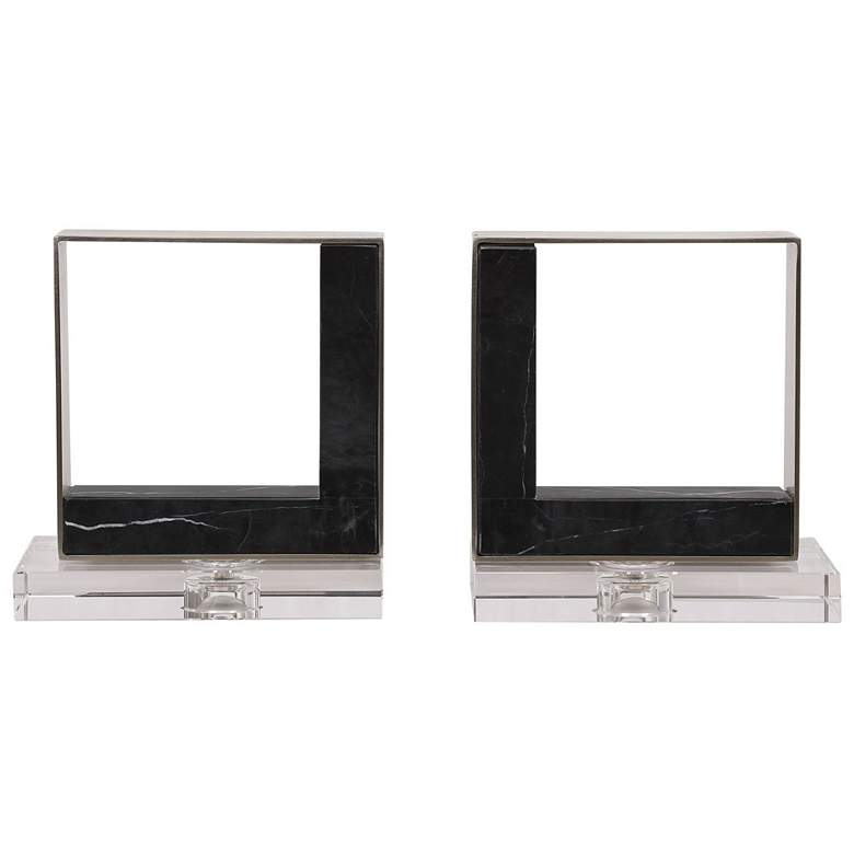Image 4 Uttermost Tilman Clear and Black Bookends 2PC more views