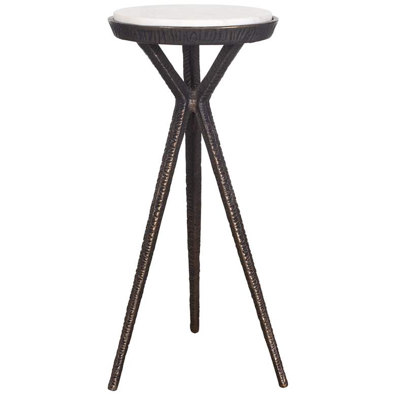 Image 2 Uttermost Tilton 24" H x 11" W Bronze Aluminum Accent Table