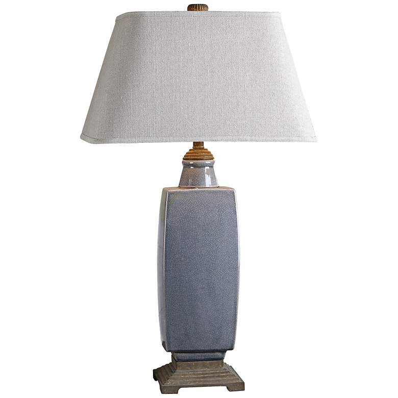 Image 1 Uttermost Tilton Light Gray Crackle Table Lamp