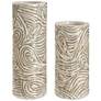 2_Uttermost Timber Swirl 2-Piece Ceramic Vase Set