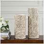 1_Uttermost Timber Swirl 2-Piece Ceramic Vase Set