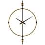 Uttermost Time Flies Brushed Brass 48 3/4" High Wall Clock