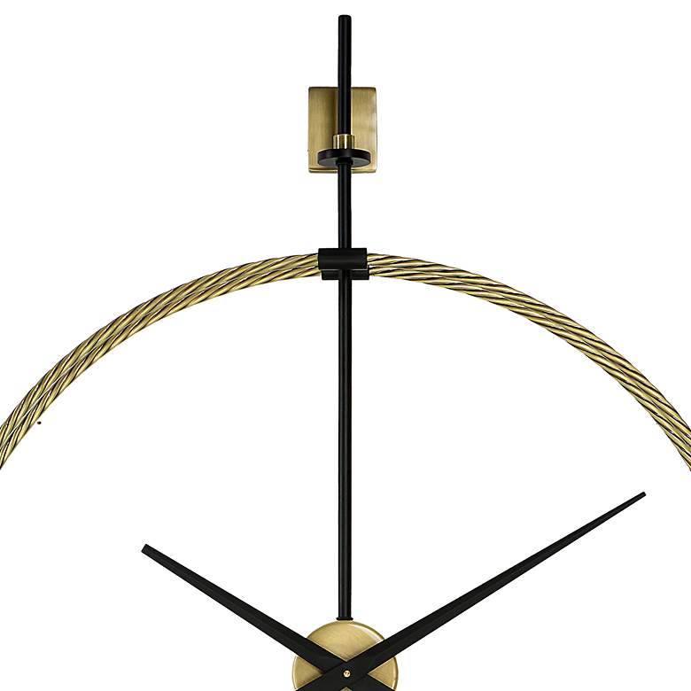 Image 4 Uttermost Time Flies Brushed Brass 48 3/4 inch High Wall Clock more views