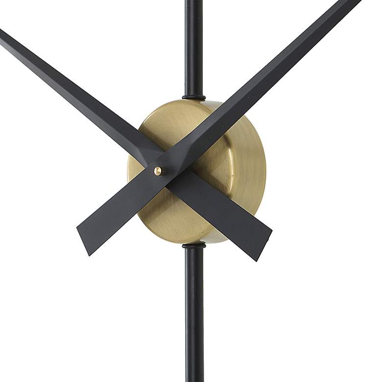 Image 5 Uttermost Time Flies Brushed Brass 48 3/4" High Wall Clock more views