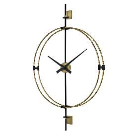 Image5 of Uttermost Time Flies Brushed Brass 48 3/4" High Wall Clock more views
