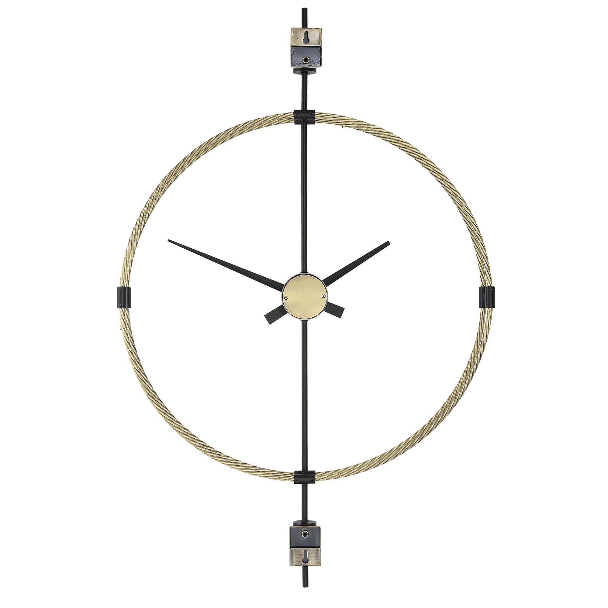 Uttermost Time Flies Brushed Brass 48 3/4" High Wall Clock in scene